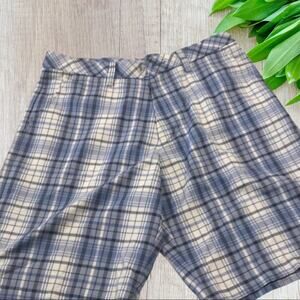 ASHWORTH Blue Plaid Golf Shorts Mens 32